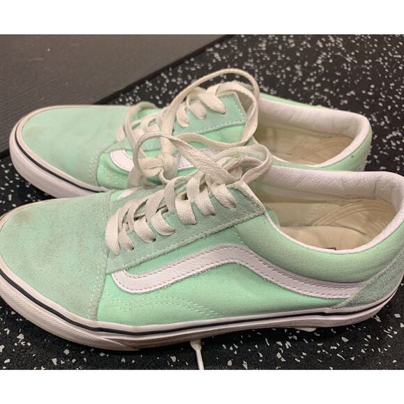 Vans Men’s Size 5.5 Women's size‎ 7 Mint Green 751505 Skateboard Sneakers - Picture 3 of 7